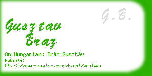 gusztav braz business card